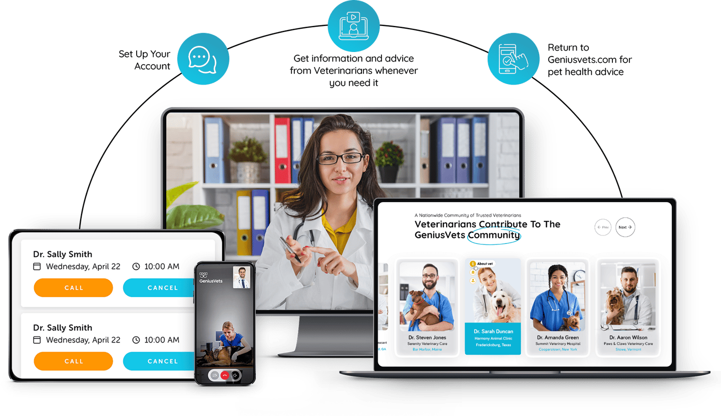 GeniusVets Unlimited Live Chat and Video Calls with Veterinarians